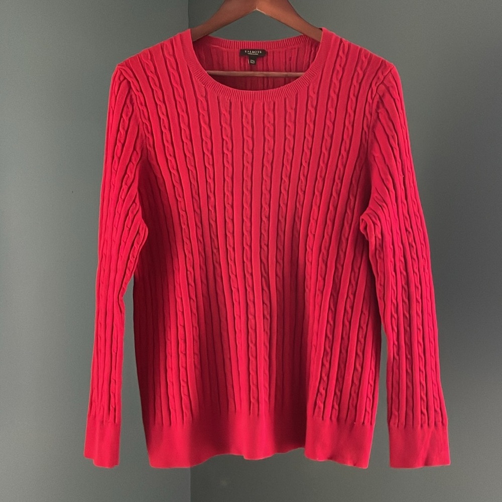 Talbots Vibrant Red Knit Sweater